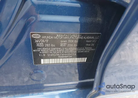 2017 Hyundai Elantra Se from USA, damaged, VIN 5NPD74LF4HH184054